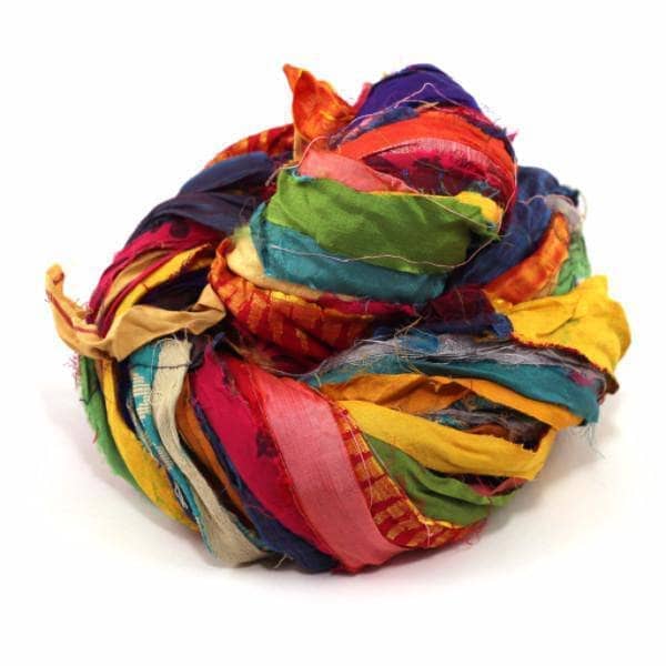Darn Good Yarn - Wholesale Yarn - Sari Silk Ribbon - "At the Bahamas"6