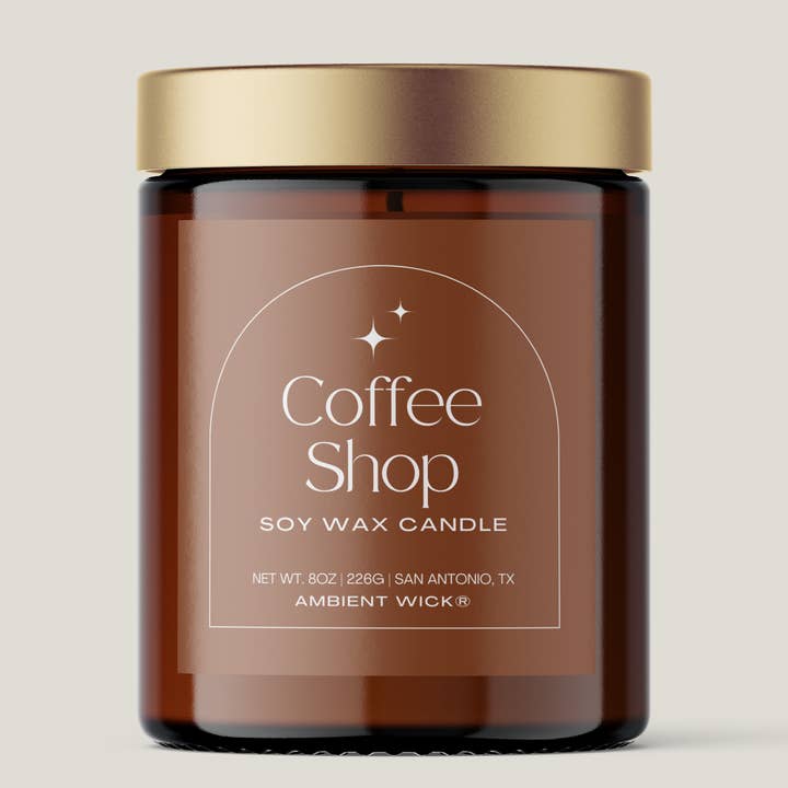 Ambient Wick® Candles - Vente Bougie en bocal - Coffee Shop Bougie soja