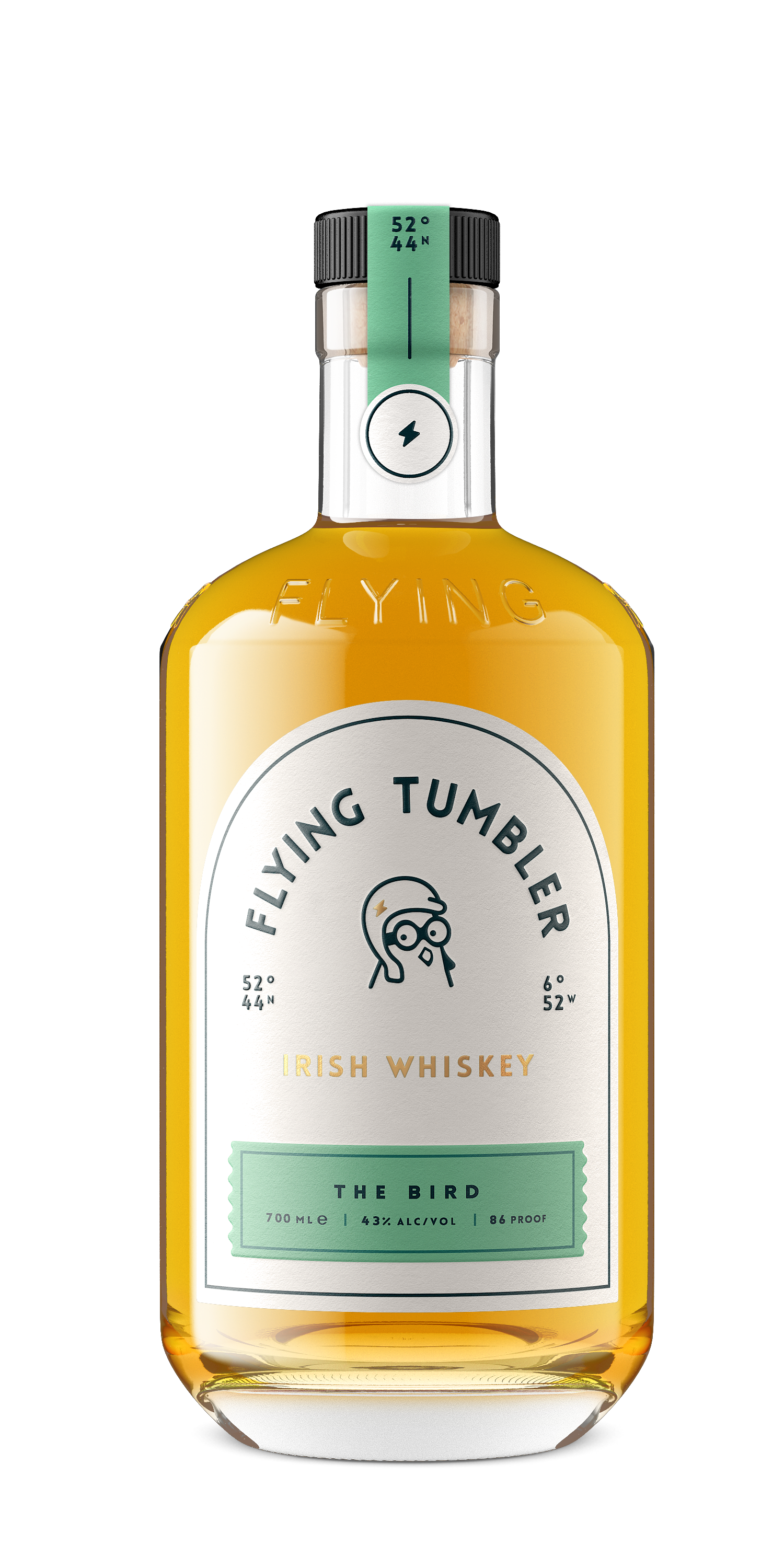 Flying Tumbler Irish Whiskey - Wholesale Whiskey - The Bird Blended Irish Whiskey, 43% ABV, 70cl1