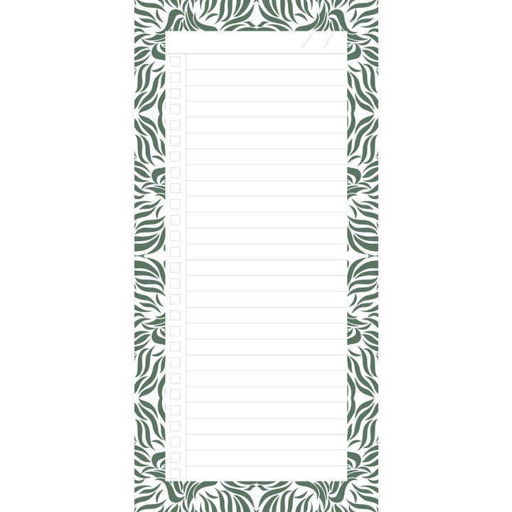 Sage Swishes Notepad for wholesale by Grace Jackson Design