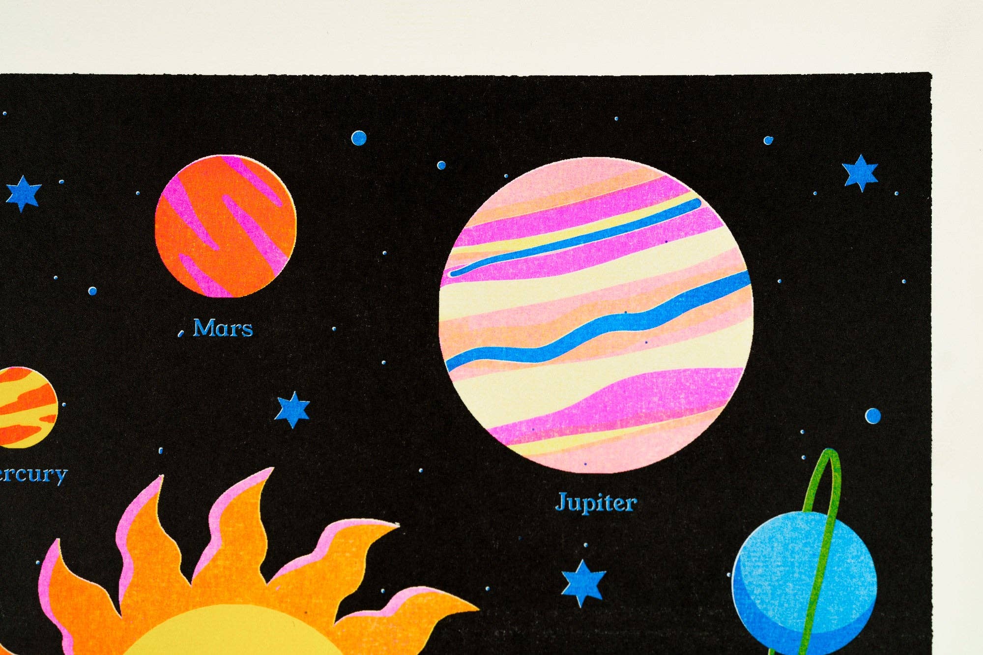 naomi wilkinson illustration - Wholesale Art Print - Solar System Risograph3