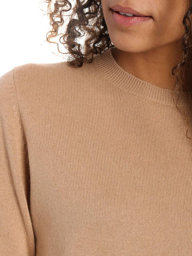 Noble Mount - Wholesale Knit Sweater - Women's - Zainuno Moizni Women's 100% Cashmere Classic Crew Neck Sweater6