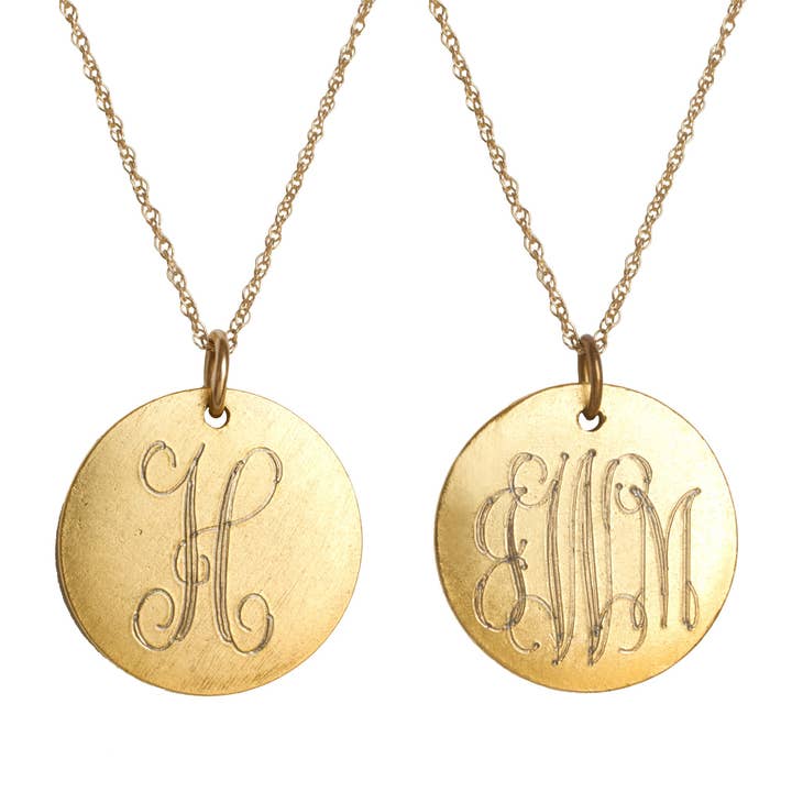 Collier Antique Disque Moyen pour la vente par Golden Thread