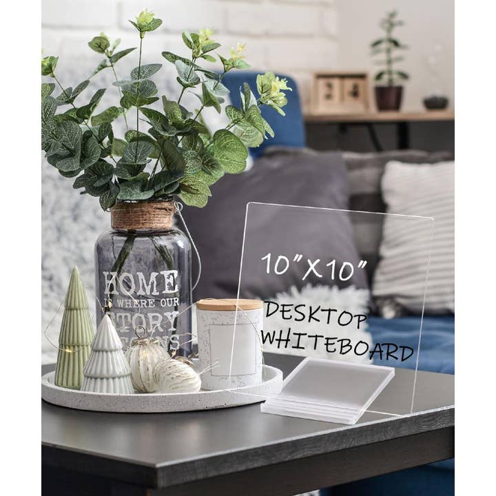 Mr. Pen - Wholesale Whiteboard/Dry-Erase Board - Mr. Pen 10" x 10" Clear Acrylic Board with Stand6