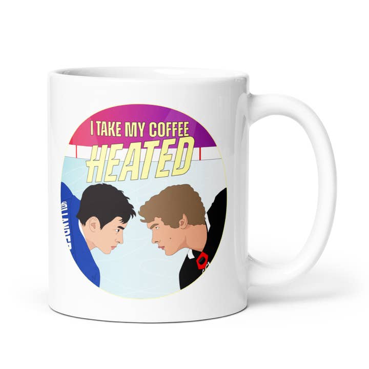 Poppermost Prints - Wholesale Coffee Mug - I Take My Coffee Heated Mug - Heated Rivalry Inspired Mug
