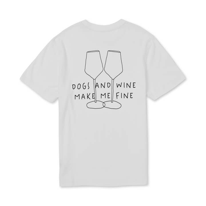 DOGS AND WINE MAKE ME FINE T-shirt for wholesale by Lieblingspfote