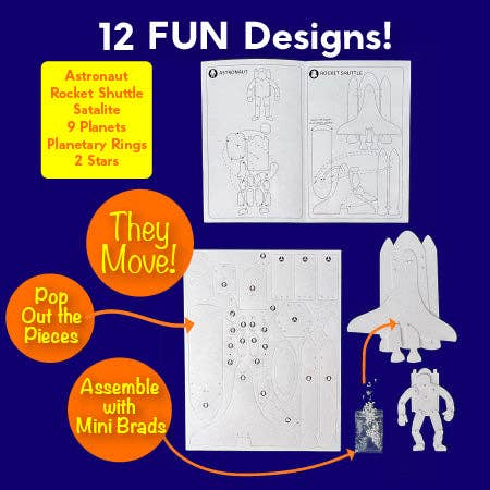 EyeConnect Crafts - Wholesale DIY Craft Kit - Kids - 3D Tunnel Book: SPACE (Deluxe Size)3