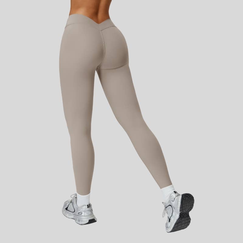 WONDERXFANS - Wholesale Athletic/Lounge Leggings - Women's - High-waisted V-neck leggings at the back9