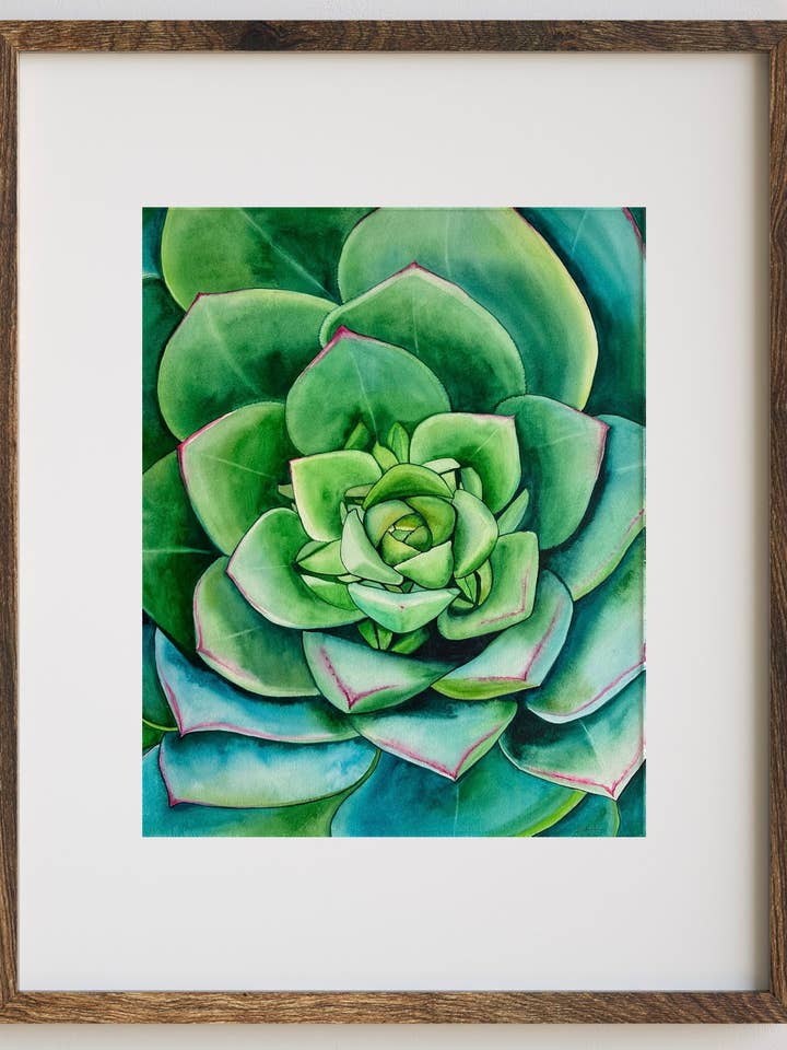 Sunny Day Succulent Art Print for wholesale by Jradartdesign