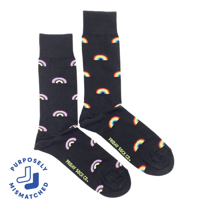 Meias Inclusivas Arco-Íris para Homens por atacado de Friday Sock Co.