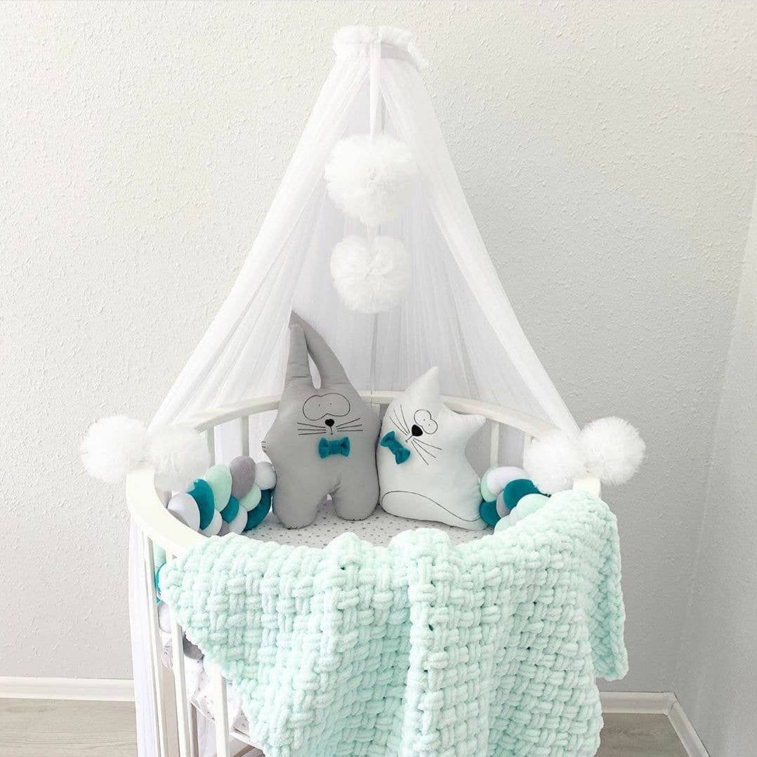 Allbright Kids - Wholesale Bedluifel - Kinderen en baby - Hemel voor wieg. Baldakijn + pompons4