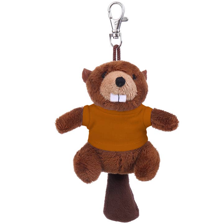Plushland - Venta al por mayor Llavero - Unisex - Peluche de Castor Pequeño de 4" con Llavero y Camisetas Personalizables15