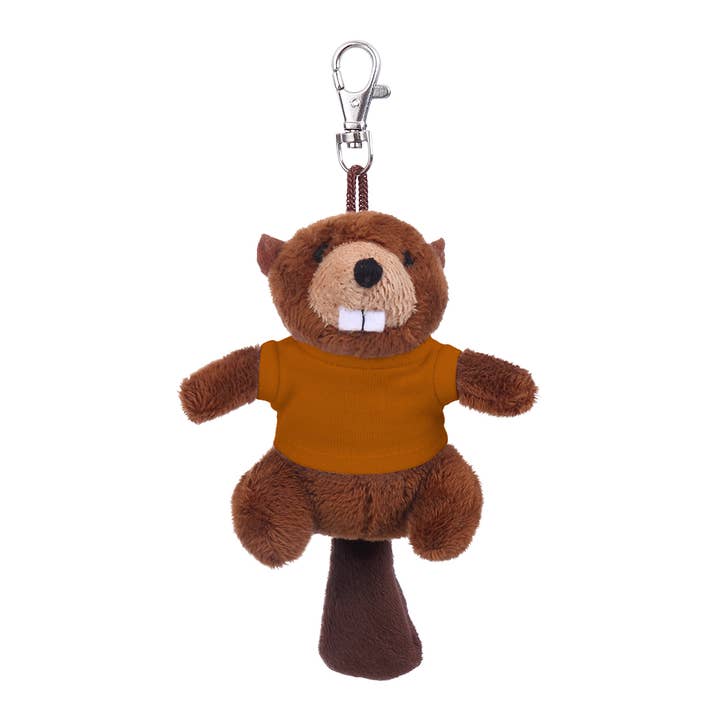 Plushland - Wholesale Keychain - Unisex - 4" Keychain - Beaver with customized shirt16