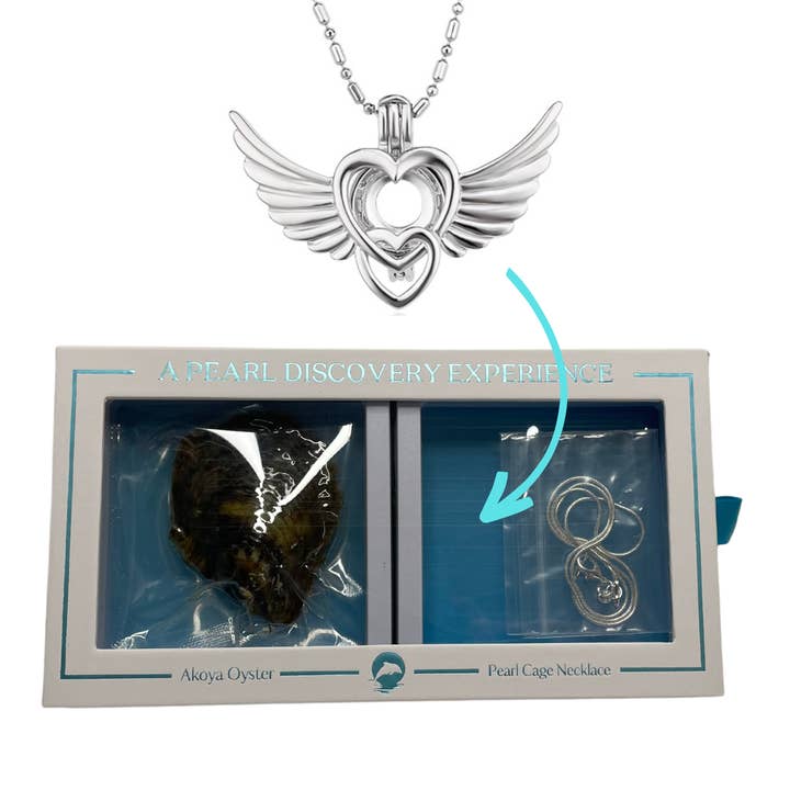 DIY WINGED HEART Pearl Discover Necklace for wholesale by Island Pearl Traders