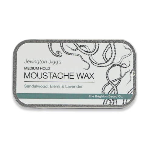 Sandalwood, Elemi & Lavender Medium Hold Moustache Wax for wholesale by The Brighton Beard Co.