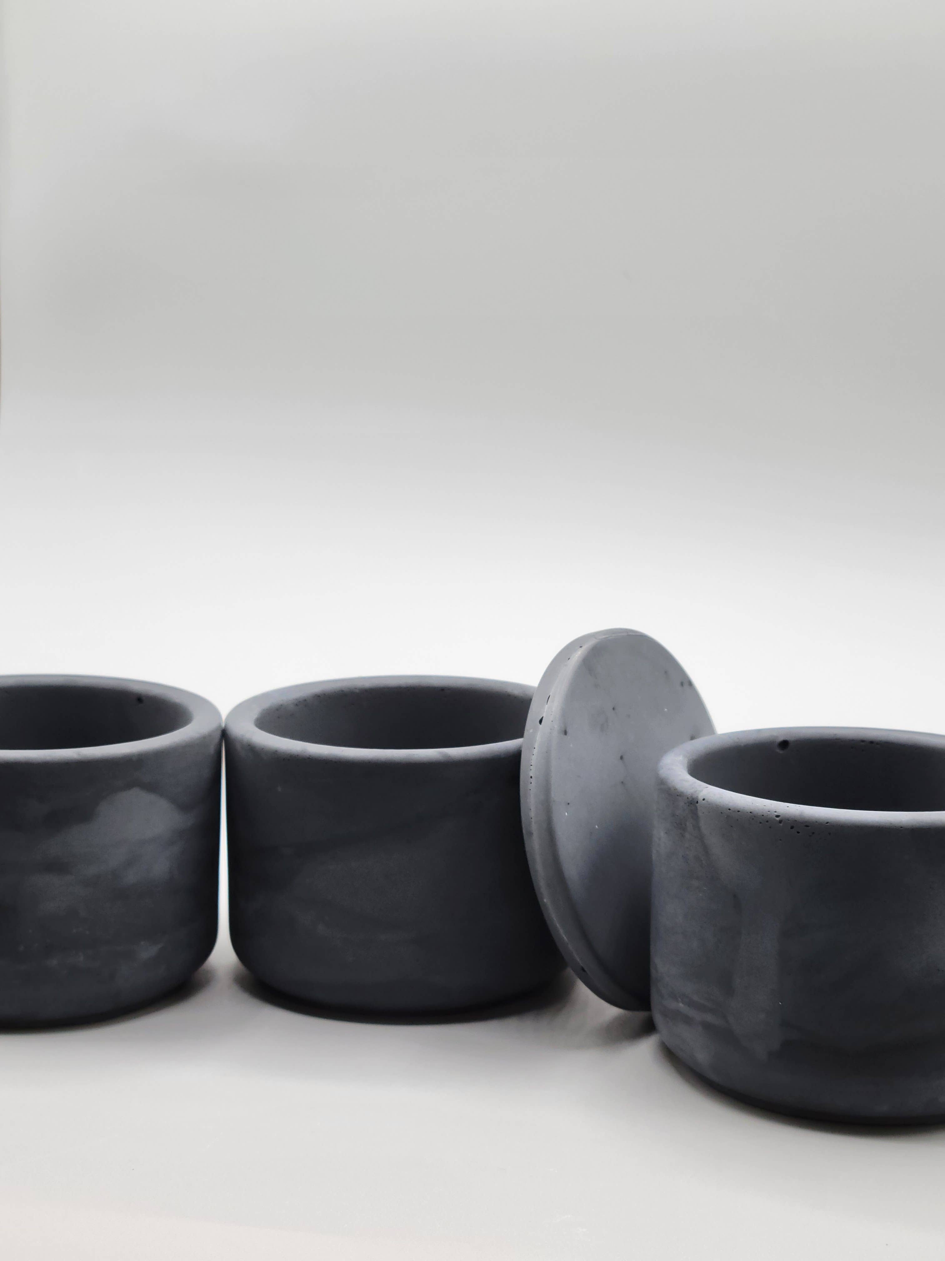 Osisi Canvas - Wholesale Jar - Smoke/Blackish Grey Concrete Jar 8oz