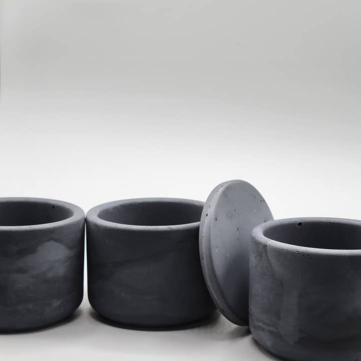Osisi Canvas - Wholesale Jar - Smoke/Blackish Grey Concrete Jar 8oz