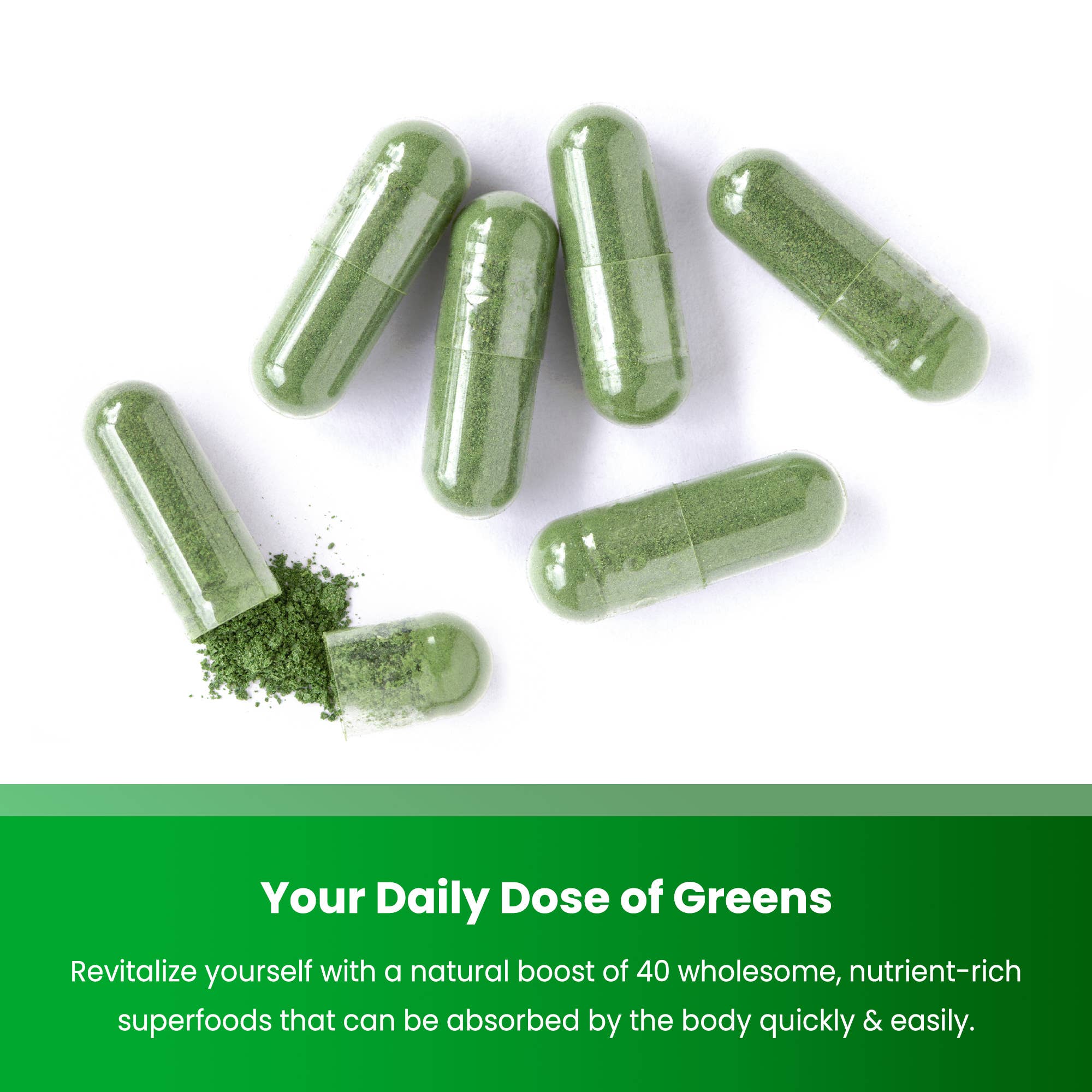 NutraChamps - Wholesale Oral Supplement/Vitamin - Super Greens Capsules - 40+ Superfoods & Greens3