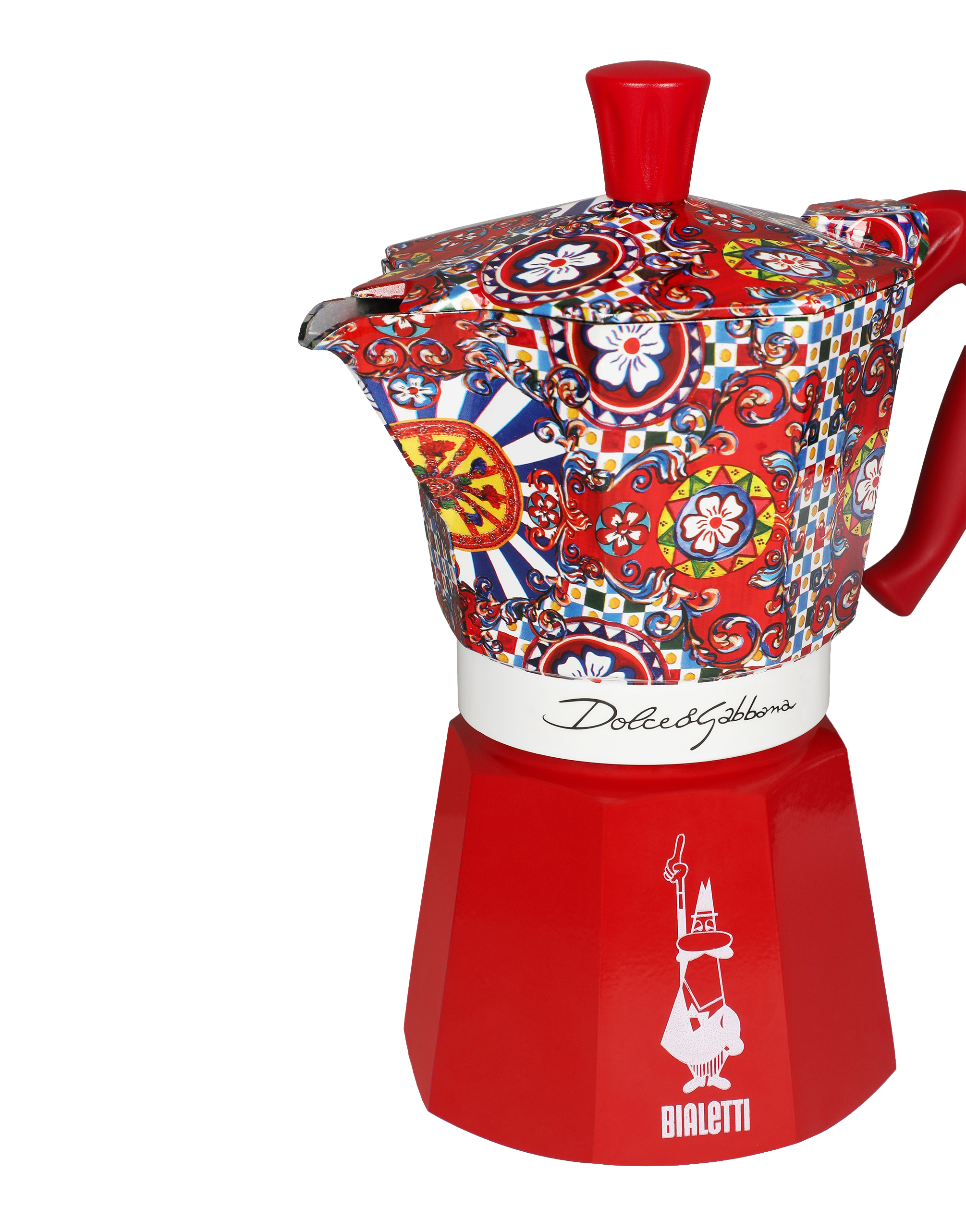 Red Bialetti X Dolce&Gabbana Sicilian Cart Moka Express for wholesale on Faire4