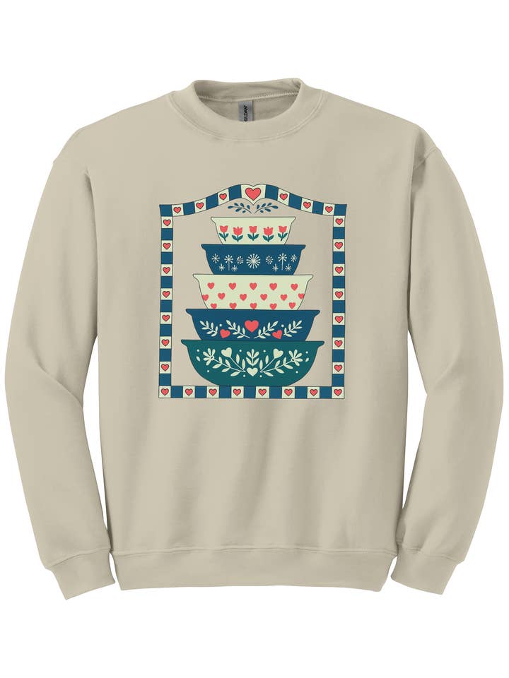 Thrifted Pyrex Vintage Graphic Sweatshirt for wholesale by Salty Babe Threads