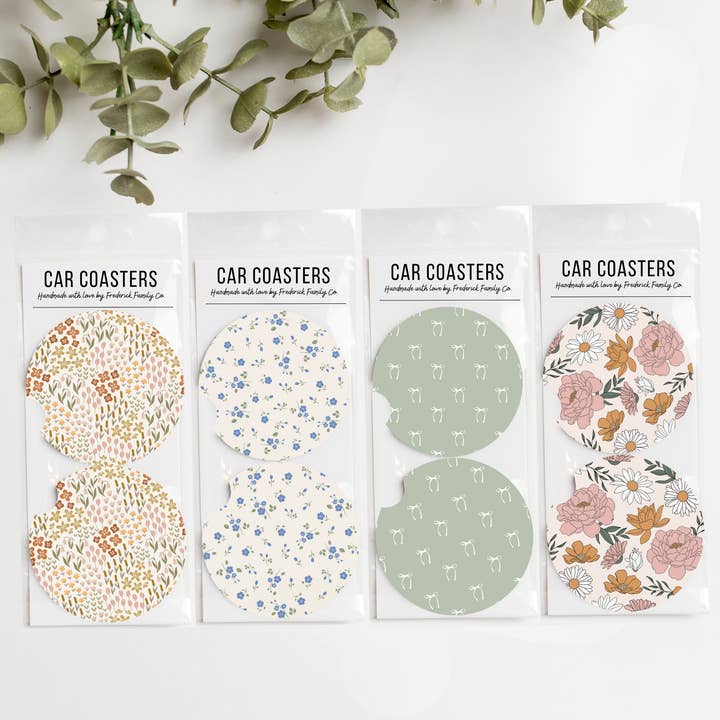 Frederick Family Co. - Wholesale Car Coaster - Women's - Car Coasters, Set of 2 Car Coasters - new