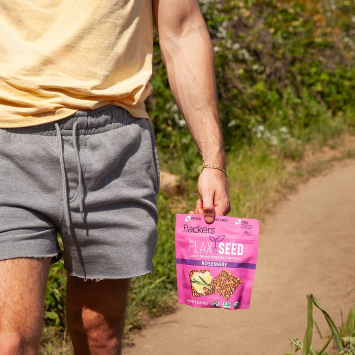 Dr. In The Kitchen, LLC - Wholesale Crackers - Flackers Organic Flax Seed Crackers, Rosemary4