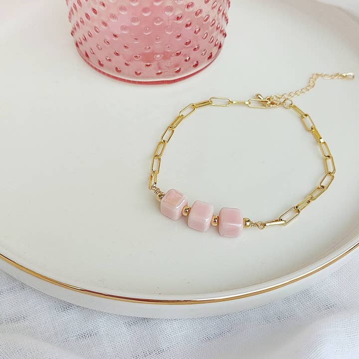 OE! - Wholesale Beaded Bracelet - Granita - Bracciale con dadi in ceramica3