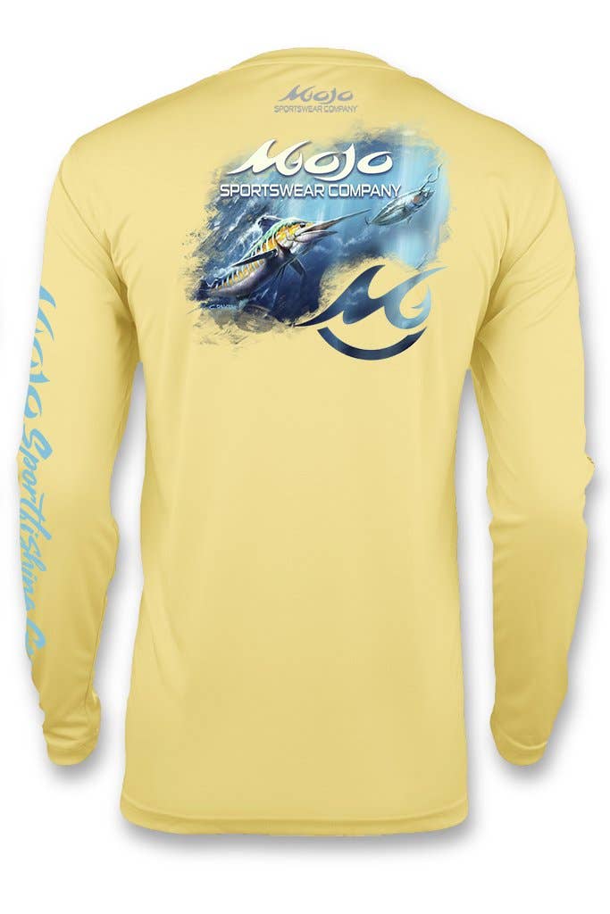 Mojo Sportswear Company - Wholesale Screen printed t-shirt – Men′s - Fins Up, Tails Down Wireman X