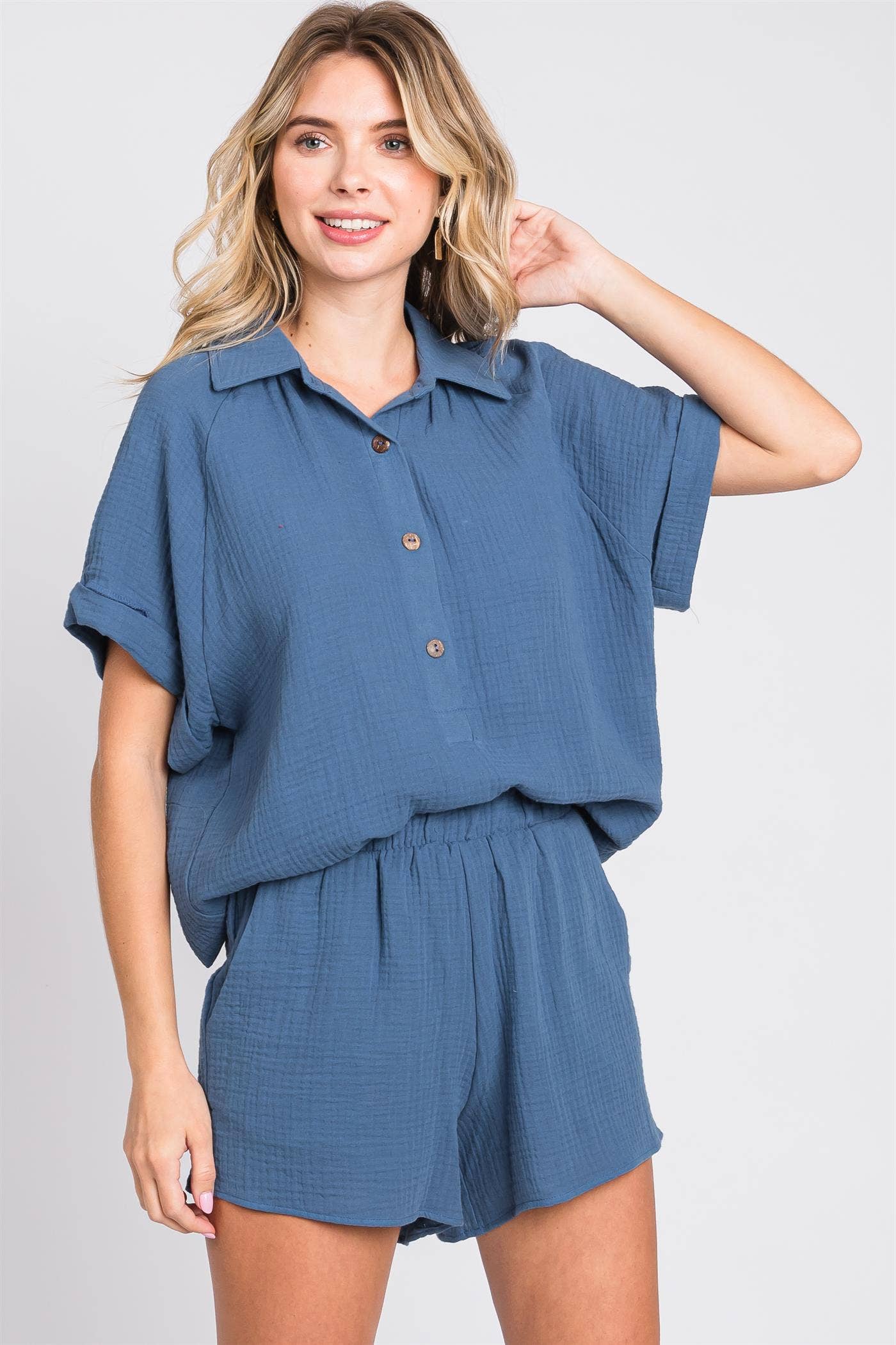 GeeGee x Lovelo - Vente Ensemble de vêtements d'intérieur – femme - Ensemble de 2 pièces Plus Gauze : WTP61501PL27