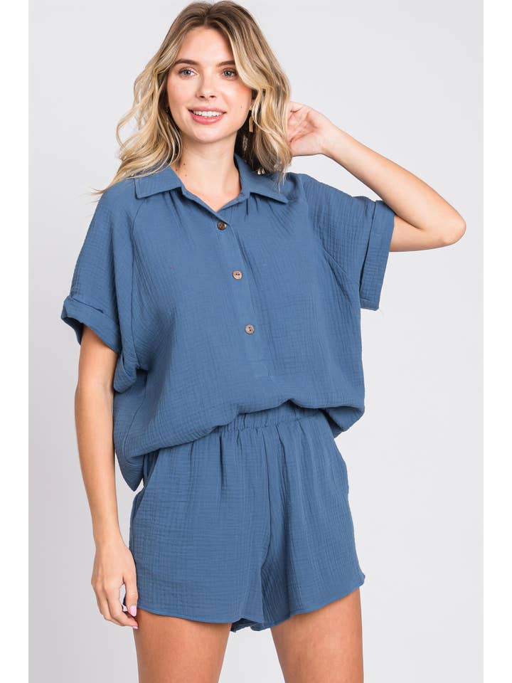 GeeGee x Lovelo - Vente Ensemble de vêtements d'intérieur – femme - Ensemble de 2 pièces Plus Gauze : WTP61501PL27
