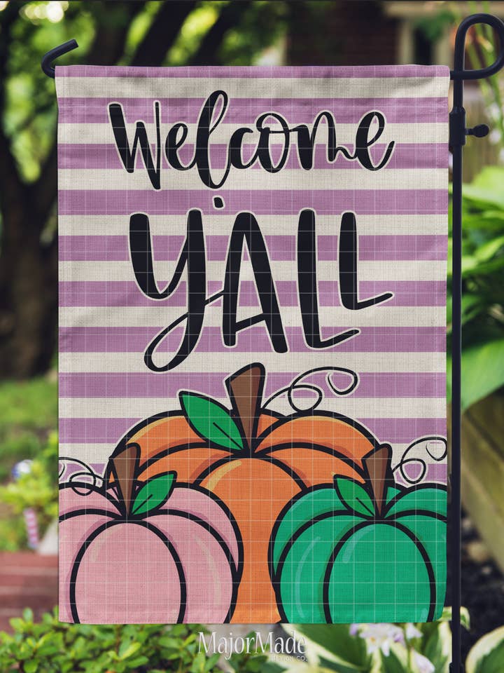 Bandiera da giardino, motivo: zucca per la vendita all'ingrosso da parte di MajorMade Design Co