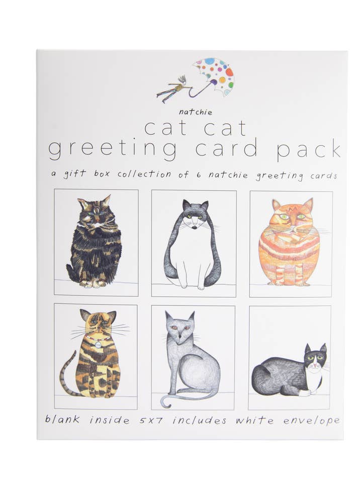 Cat Cat lykønskningskortpakke for engroshandel hos Natchie