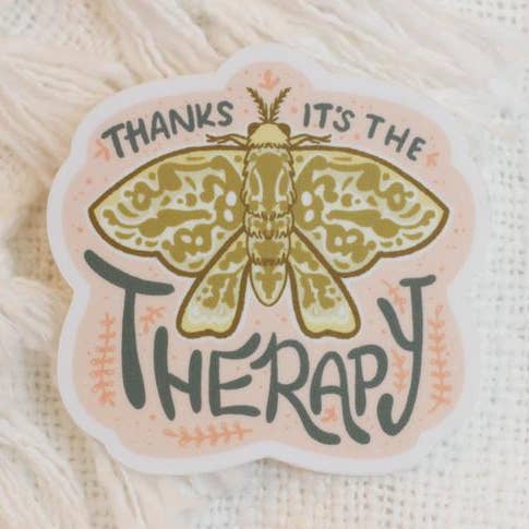 Therapy Moth Sticker for wholesale by Studio Dodge