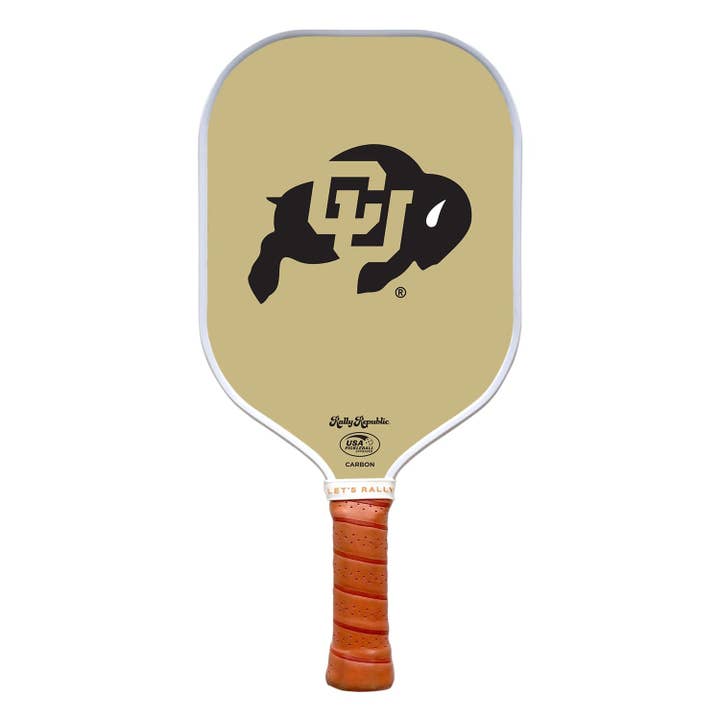 Pá de Pickleball Pickleball Colorado Buffaloes Gold CU Primary Mark (B2B) por atacado de Rally Republic
