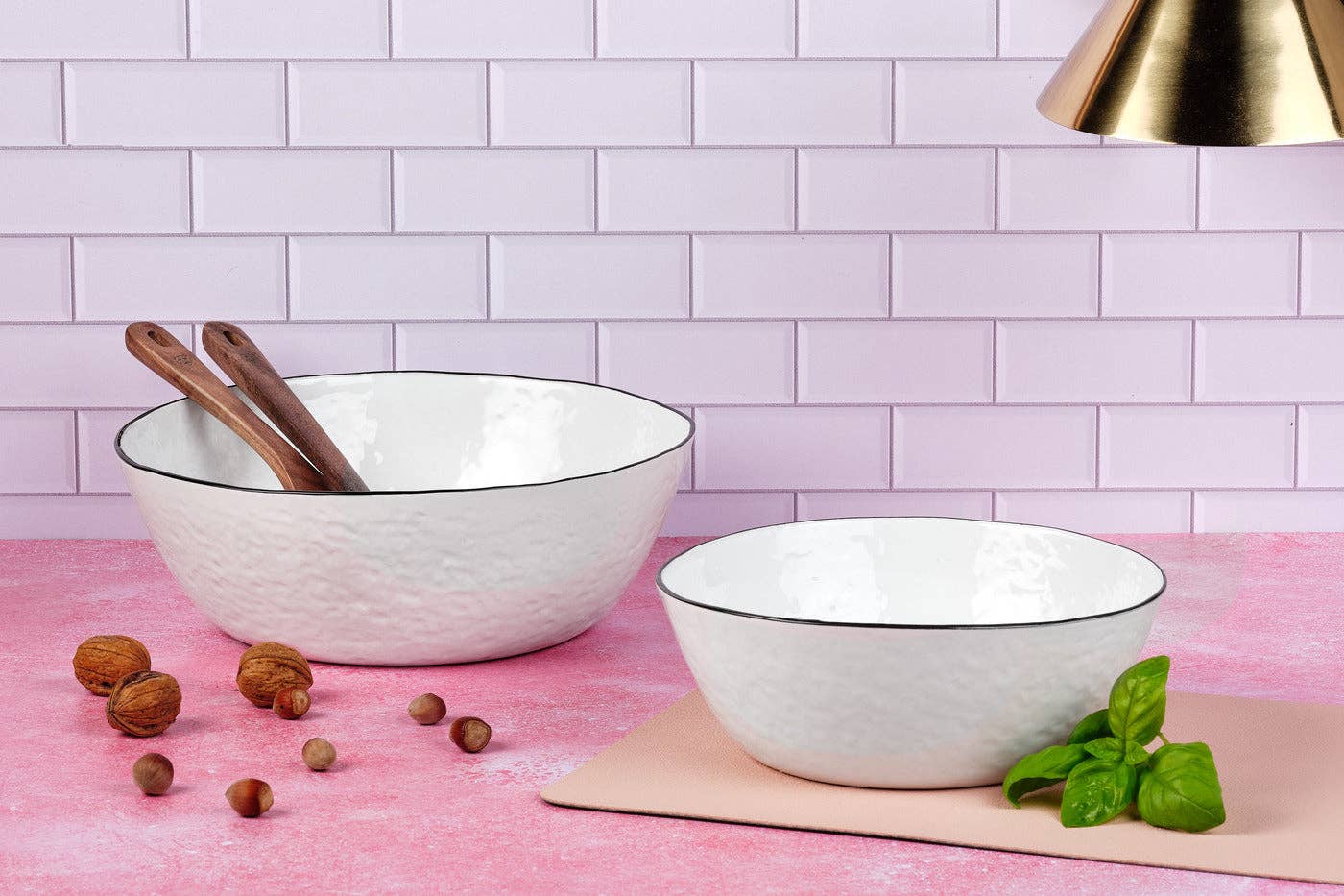 Björn - Vente Bol de service - Saladier PURE Ø24cm et Ø30cm - 2 pièces - Blanc Neige1