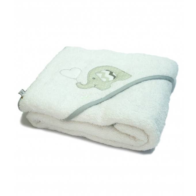 Asciugamano con cappuccio elefante 80x80 cm per la vendita all'ingrosso da parte di Blue Kids