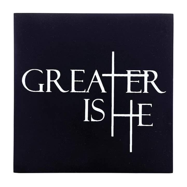 Greater Is He Collection Word Block for wholesale by Faithworks by Creative Brands
