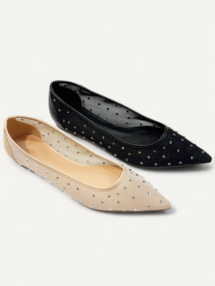 RATIONAL-08 BOUT POINTU EMSH PLAT AVEC STRASS pour la vente par CCOCCI