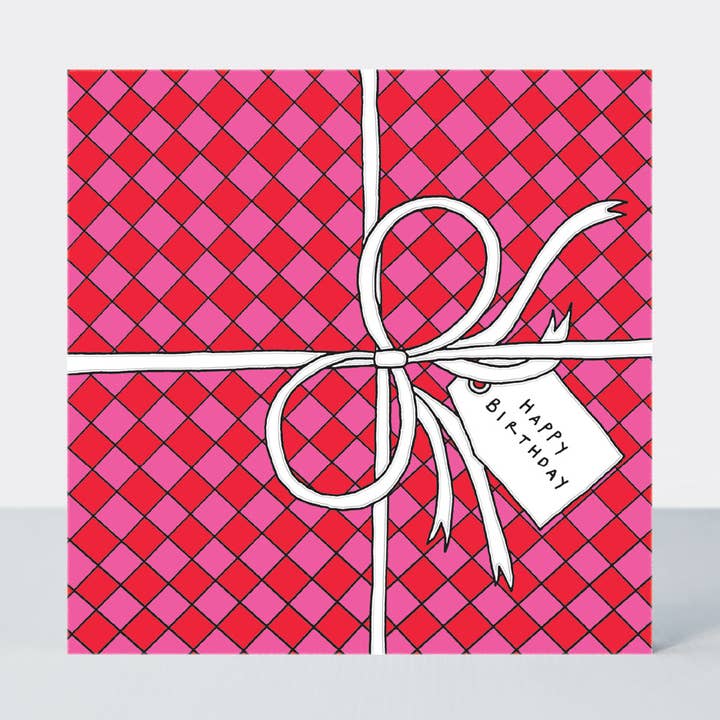 Scatter Brain - Fijne Verjaardag/Roze & Rode Kaart voor wholesale door Rachel Ellen Designs