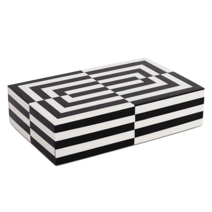 Handicrafts Home - Wholesale Decorative Box - Decorative Boxes Puzzle Slide Black & White in 7 Sizes5