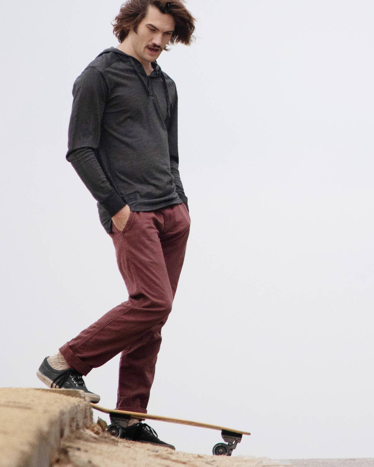 ZIMEGO - Wholesale Hoodie - Men's - Vintage Garment Dyed Casual Long Sleeve Hoodie - On Sale1