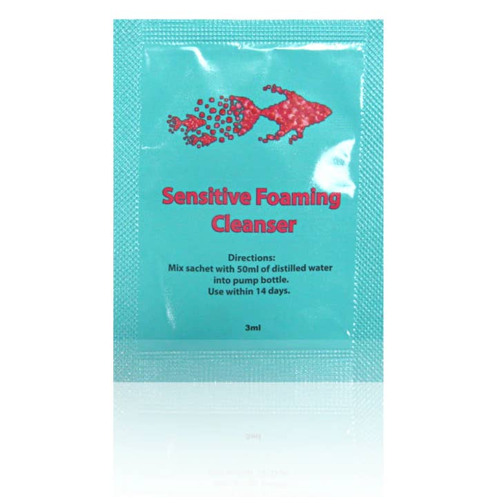 Sensitive Reinigungsschaum in Sachets für den Großhandel von PinkFishes Ltd
