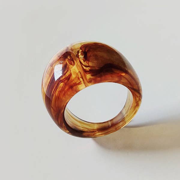KK Bloom – wholesale Cocktail/statement ring – Original 9 Colors Geometric Resin Ring