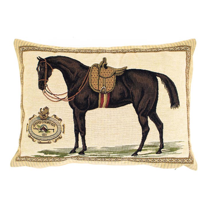 Mars & More - Brand of B Living - Wholesale Throw/Decorative Pillow - Gobelin Cushion Horse Saddle Brown 30X45Cm