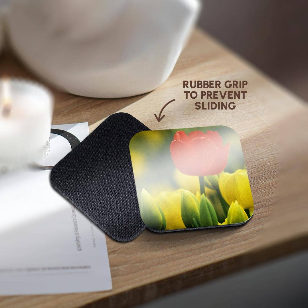 3dRose – wholesale Underlägg – 3dRose, Holland, Keukenhof Gardens. Tulpaner i blomsterträdgård., Glasunderlägg10