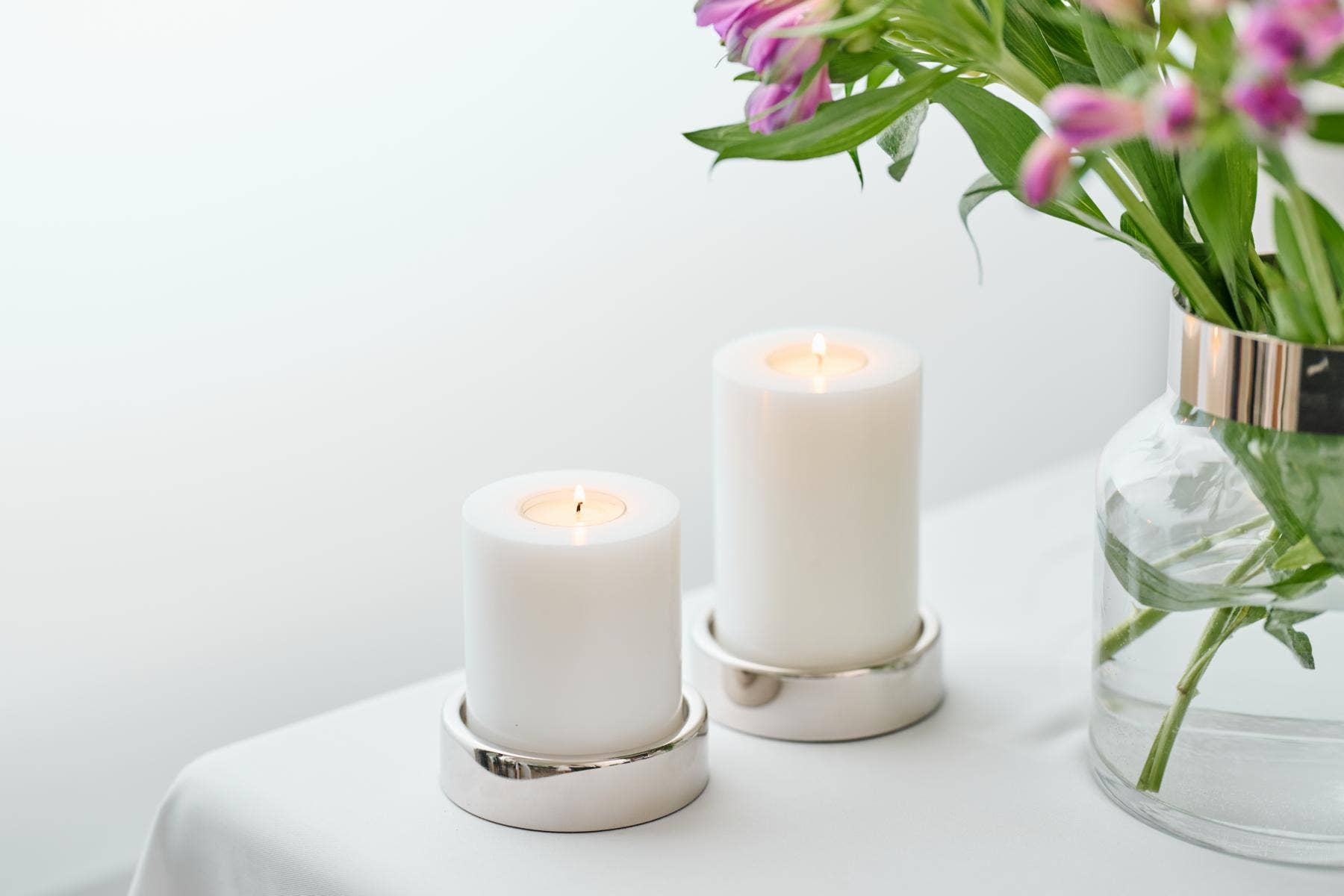 EDZARD - Wholesale Candle Holder - Set of 2 Candle Holders Sanremo, silver-plated3