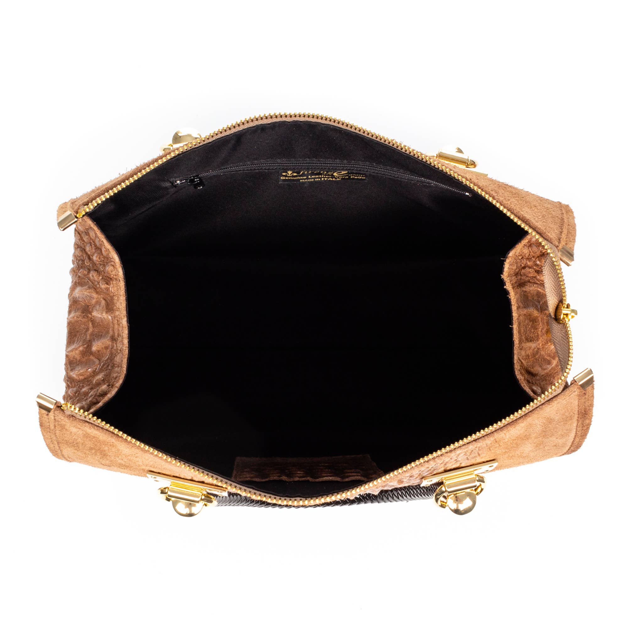 FIRENZE ARTEGIANI - Wholesale Top Handle Bag - Women's - Anacapri Women's Tote Bag. Genuine Suede Crocodile Leather.4