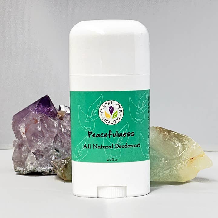 Crystal Rock Healing, LLC - Wholesale Deodorant - Unisex - All Natural Deodorant- Peacefulness 2.5oz0
