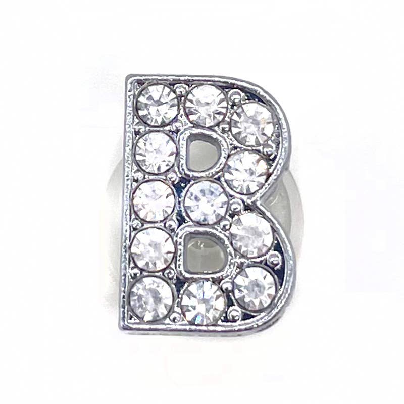 SugarQuoteMeNot LLC - Vente Accessoire pour chaussures - Charms Crocs Lettres Alphabet en Strass Argentés - Lot de 215