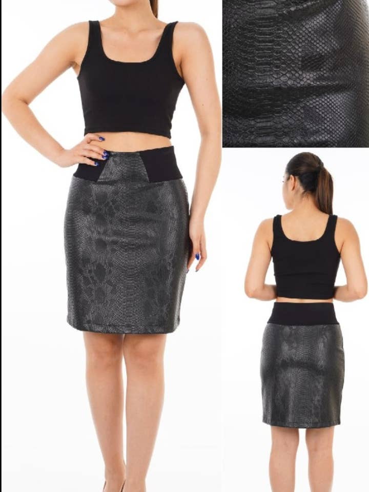 casual leather short skirt for wholesale by phoenix fashion